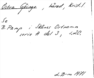 Bild på arkivkortet för arkivposten Östra Göinge