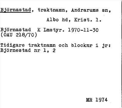 Bild på arkivkortet för arkivposten Björnastad