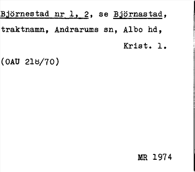 Bild på arkivkortet för arkivposten Björnestad, se Björnastad