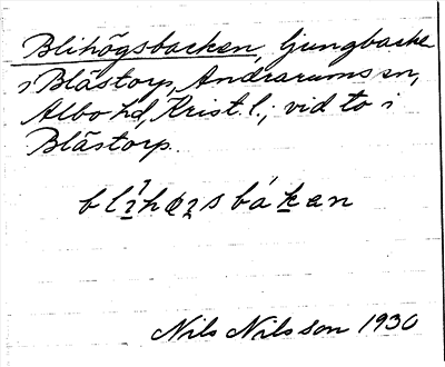 Bild på arkivkortet för arkivposten Blihögsbacken