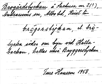Bild på arkivkortet för arkivposten Brogårdslyckan