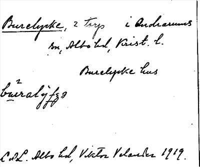 Bild på arkivkortet för arkivposten Burelycke