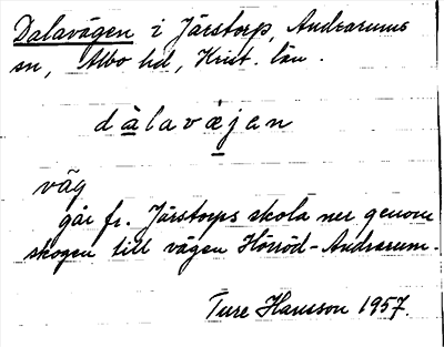 Bild på arkivkortet för arkivposten Dalavägen