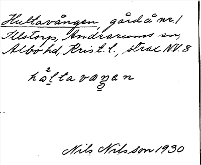 Bild på arkivkortet för arkivposten Hultavången