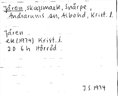 Bild på arkivkortet för arkivposten Jären