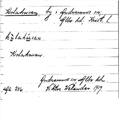 Bild på arkivkortet för arkivposten Kolahusen