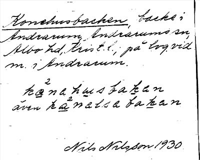 Bild på arkivkortet för arkivposten Konehusbacken