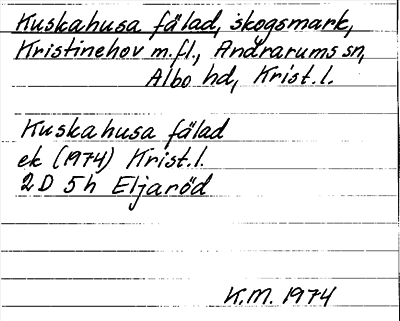Bild på arkivkortet för arkivposten Kuskahusa fälad