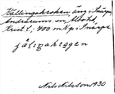Bild på arkivkortet för arkivposten Källingakroken