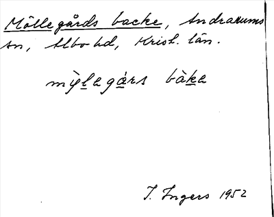 Bild på arkivkortet för arkivposten Möllegårds backe