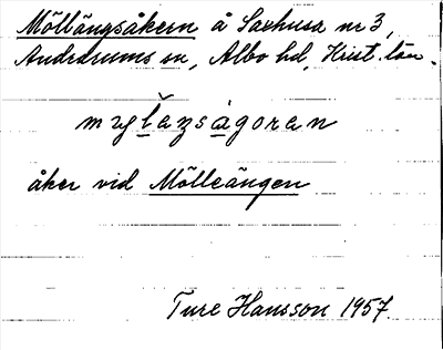 Bild på arkivkortet för arkivposten Möllängsåkern