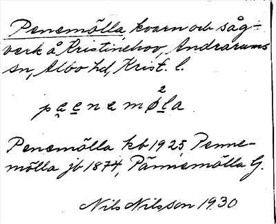 Bild på arkivkortet för arkivposten Penemölla
