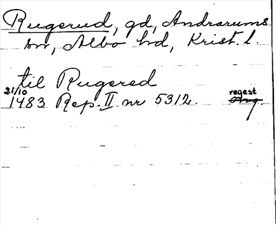 Bild på arkivkortet för arkivposten Rugerud