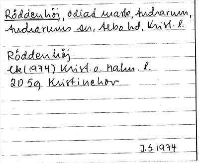 Bild på arkivkortet för arkivposten Röddenhöj
