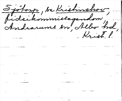 Bild på arkivkortet för arkivposten Sjötorp, se Kristinehov