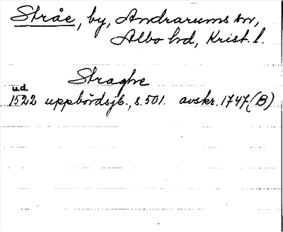 Bild på arkivkortet för arkivposten Stråe