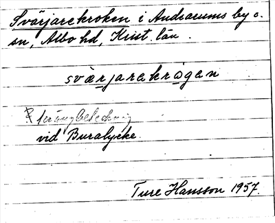 Bild på arkivkortet för arkivposten Svärjarekroken