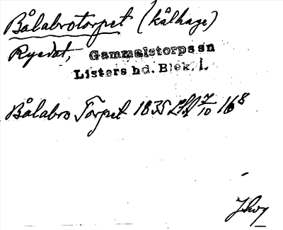 Bild på arkivkortet för arkivposten Bålabrotorpet