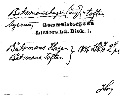 Bild på arkivkortet för arkivposten Båtsmanshagen, -toften