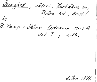 Bild på arkivkortet för arkivposten Övragård