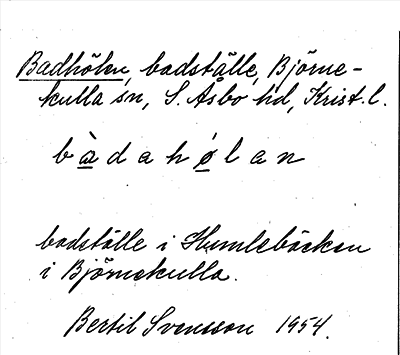 Bild på arkivkortet för arkivposten Badhölen