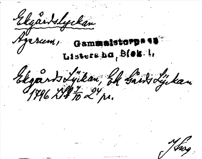 Bild på arkivkortet för arkivposten Ekgårdslyckan