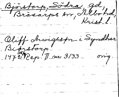 Bild på arkivkortet för arkivposten Björstorp, Södra