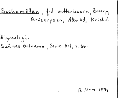 Bild på arkivkortet för arkivposten Bockamöllan