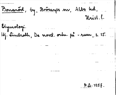 Bild på arkivkortet för arkivposten Bonsröd