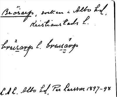 Bild på arkivkortet för arkivposten Brösarp
