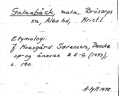 Bild på arkivkortet för arkivposten Galnabäck