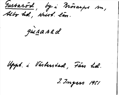 Bild på arkivkortet för arkivposten Gussaröd