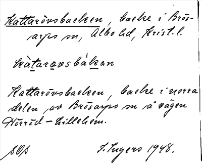 Bild på arkivkortet för arkivposten Kattarövsbacken