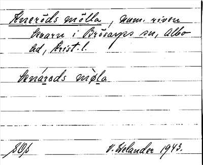 Bild på arkivkortet för arkivposten Kneröds mölla