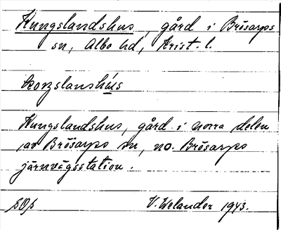Bild på arkivkortet för arkivposten Kungslandshus