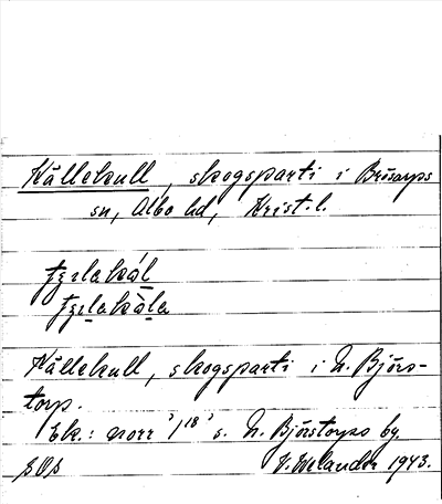 Bild på arkivkortet för arkivposten Källekull