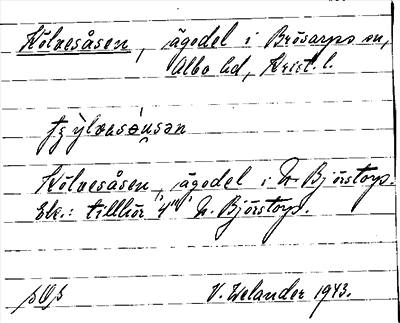 Bild på arkivkortet för arkivposten Kölveåsen