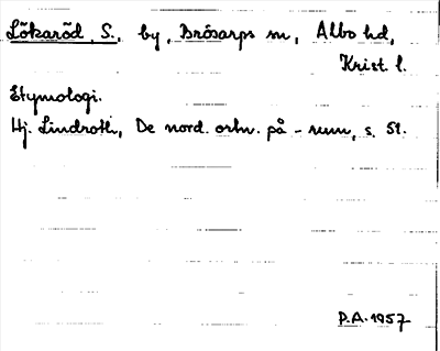 Bild på arkivkortet för arkivposten Lökaröd, S.