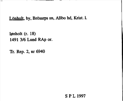 Bild på arkivkortet för arkivposten Lönhult
