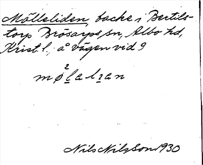Bild på arkivkortet för arkivposten Mölleliden
