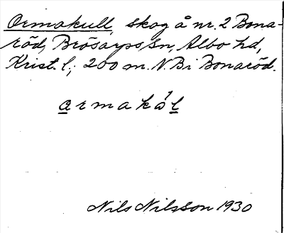 Bild på arkivkortet för arkivposten Ormakull