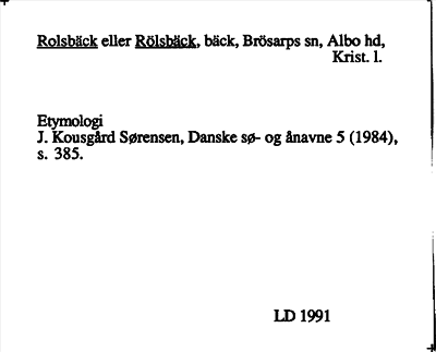 Bild på arkivkortet för arkivposten Rolsbäck eller Rölsbäck