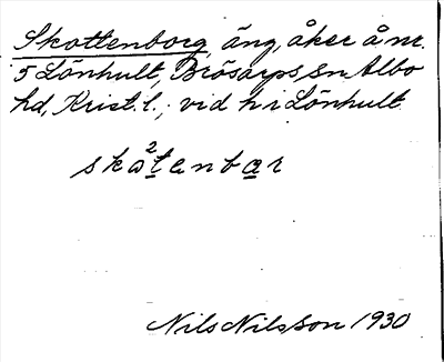 Bild på arkivkortet för arkivposten Skottenborg