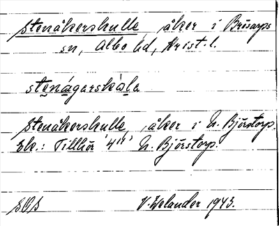 Bild på arkivkortet för arkivposten Stenåkerskulle