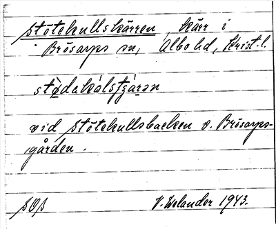Bild på arkivkortet för arkivposten Stötekullskärren