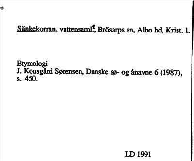 Bild på arkivkortet för arkivposten Sänkekorran
