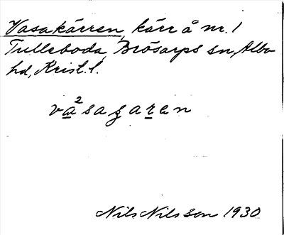 Bild på arkivkortet för arkivposten Vasakärren