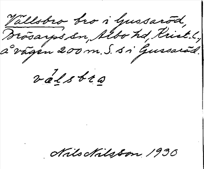 Bild på arkivkortet för arkivposten Vällsbro