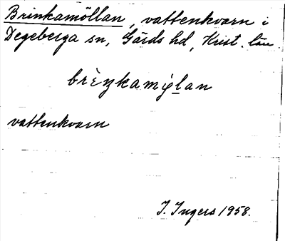 Bild på arkivkortet för arkivposten Brinkamöllan