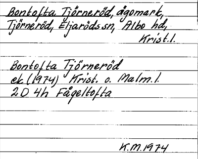 Bild på arkivkortet för arkivposten Bontofta Tjörneröd